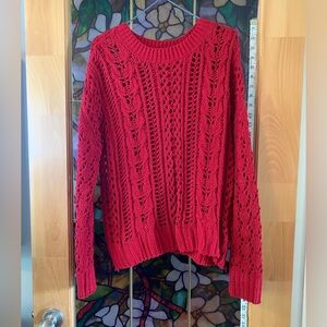 Women’s red medium dex sweater